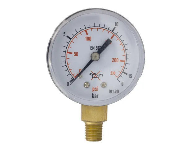 Sauerstoffdruckmesser 0-16 Bar psi 1/8''