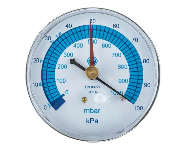 Vakuummesser 0-1000 mbar ø 80 mm 1/8''