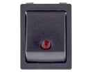 Einpoliger roter Schalter 25x31mm Kontrollleuchte