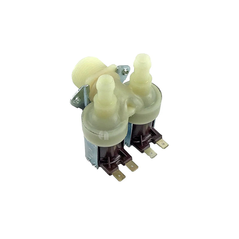 CANDY, ELECTROLUX, SMEG, WHIRLPOOL, ARISTON, BOSCH, INDESIT, SIEMENS, ZANUSSI, BRANDT, ZEROWATT, UNIVERSAL - Doppelmagnetventil 90° 12mm für Waschmaschine - 4055030714
