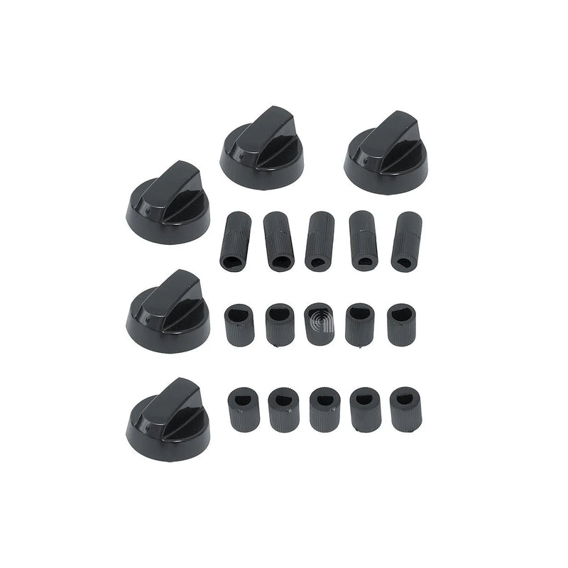 UNIVERSALE - Set 5 schwarze Ofensteuerungen - AST-00539102