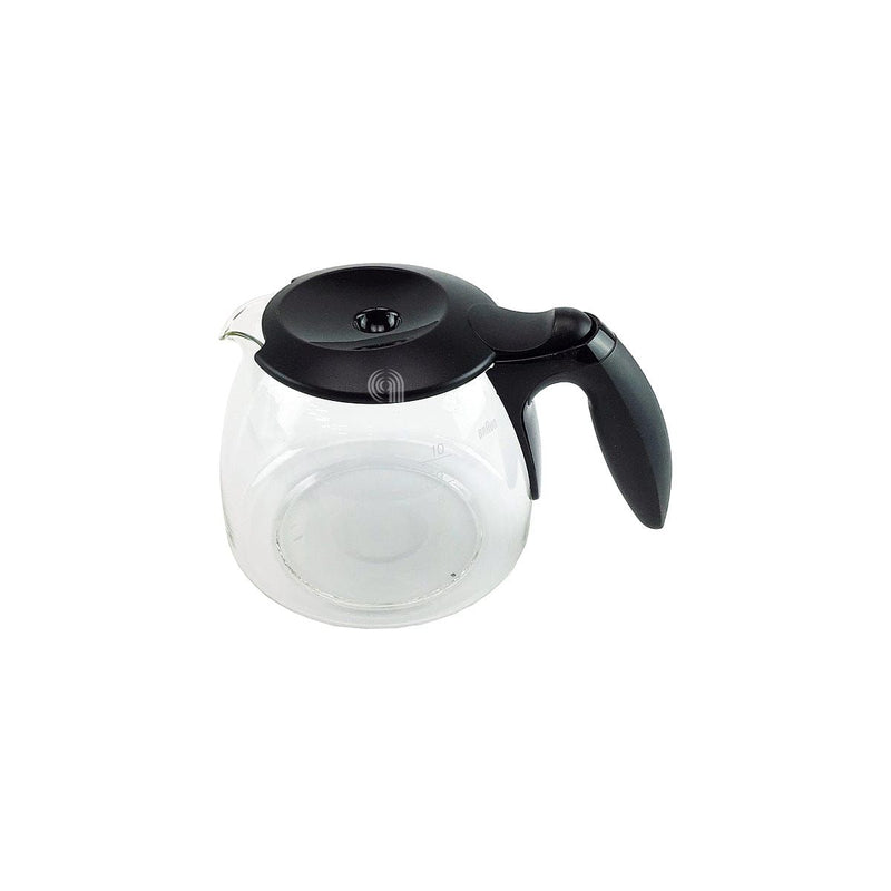 Glaskanne für 10 Tassen für De Longhi und Braun Kaffeemaschine