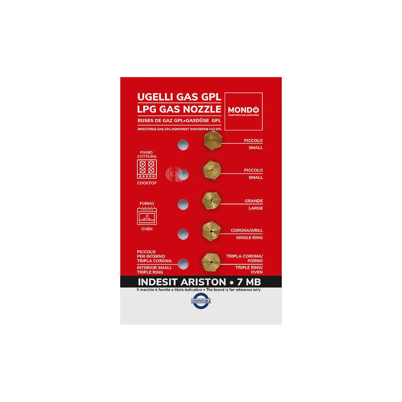 WHIRLPOOL, ARISTON, INDESIT, UNIVERSAL, MONDO - Gasinjektoren für LPG-Herdplatten - AST-00537511