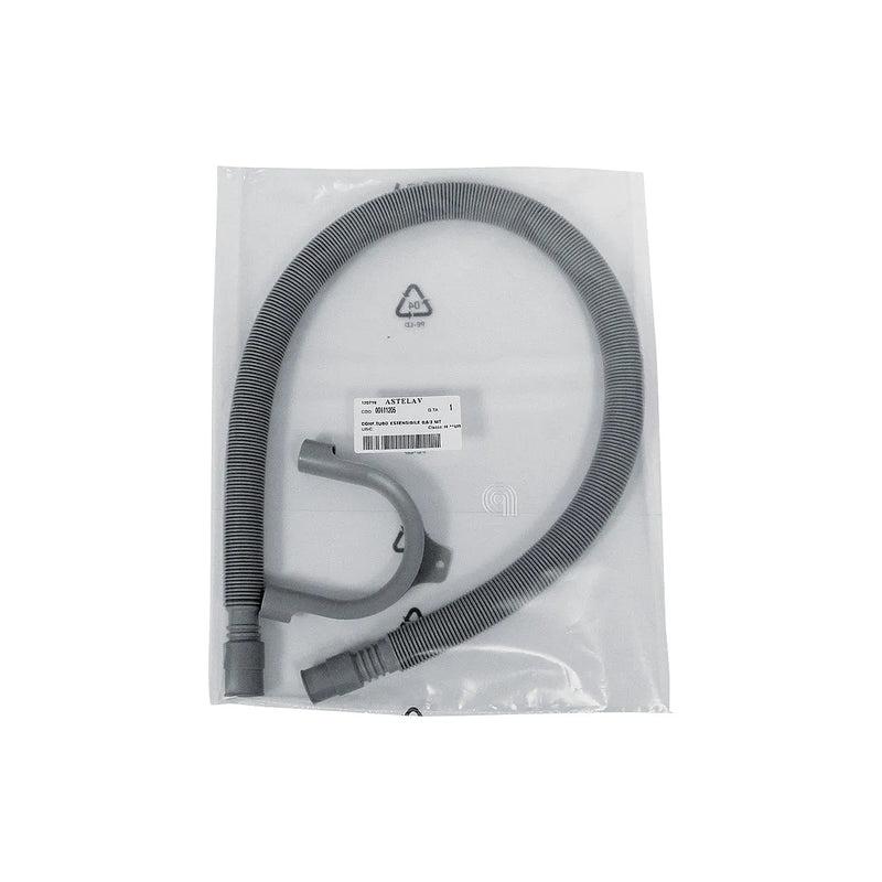 UNIVERSAL - Set Ausziehbares Abflussrohr 0,8-3m Waschmaschine Geschirrspüler - AST-00111205