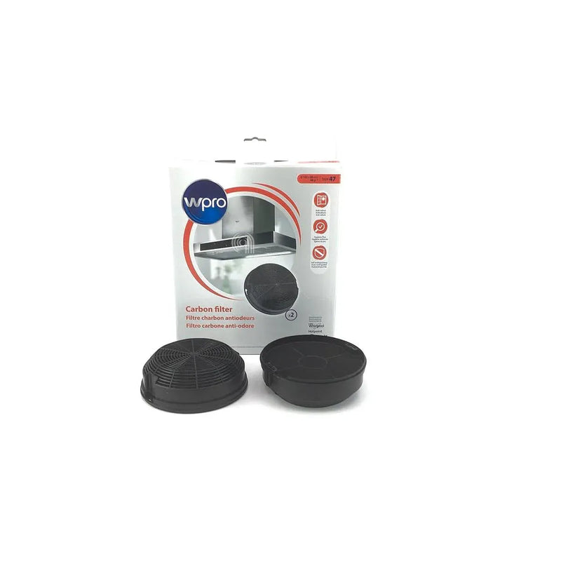 Runder Aktivkohlefilter Typ 47 für originale Whirlpool Dunstabzugshaube