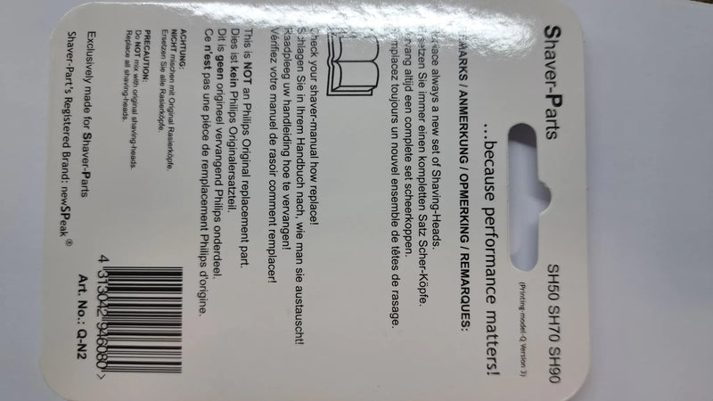 Philips RQ10 und RQ12 SH70/70 Rasierklingen