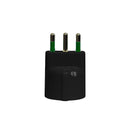 Set mit 10 Steckdosenadaptern von italienischem Stecker 2p+t 16A auf Schuko 2p+t 16A