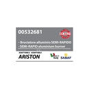 ARISTON, HOTPOINT, INDESIT, SCHOLTES - Halbschneller Aluminium-Brenner für Kochfeld - C00052929