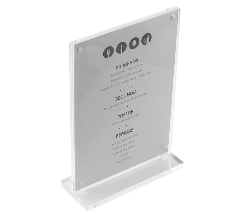 LACOR Portamenú acrílico de sobremesa 39405