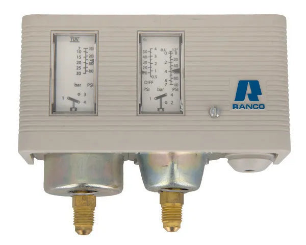 Ranco Doppel-Druckschalter ap/bp IP44 1/4" SAE