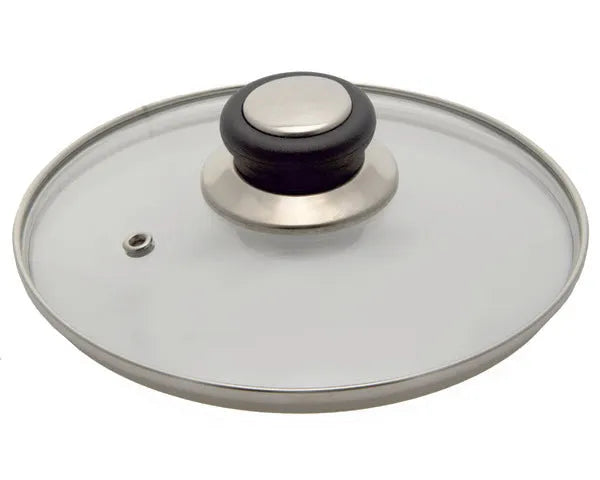 Edelstahlglasdeckel mit Ventil ø 18 cm.