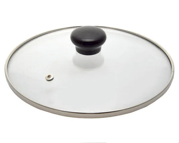 Edelstahlglasdeckel mit Ventil ø 20 cm.