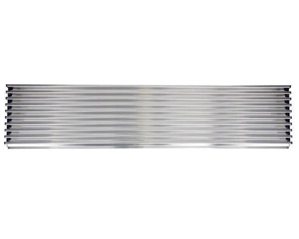 Lüftungsgitter 600x125mm mattes Edelstahl