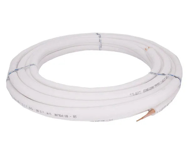 Isoliertes Kupferrohr bipolar 1/4+5/8 20m