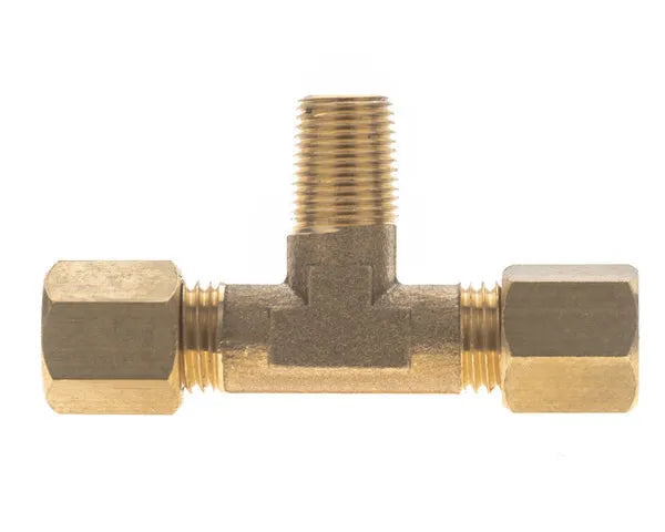 Rohrverschraubung 1/4" SAE Kegel x 1/8" GAS/NPT x 1/4" SAE Kegel