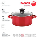 FAGOR Olla OPTIMAX + TAPA Ø24 rojo mate