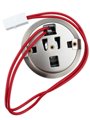 Foco halógeno C00632352, parte trasera con muelles de sujeción y cable