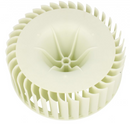Rotor ventilador secadora C00869331, detalle del cubo cónico y nervios de refuerzo