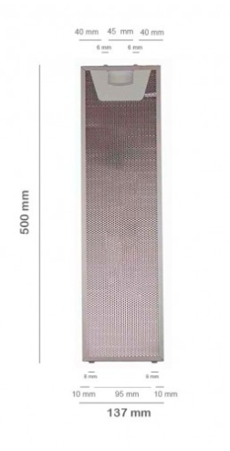 Linker Metallfilter Teka Dunstabzugshaube TL1-62 61874022 13,7 x 50,0 cm