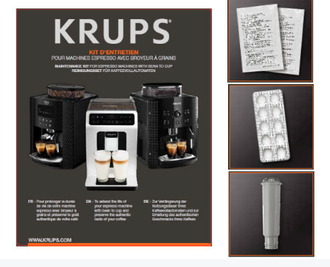 Krups XS530010 Entkalkungs-Reinigungsset für Kaffeemaschinen