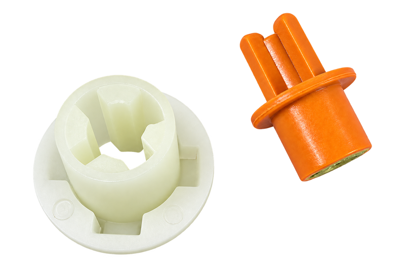 Kit de acoplamiento Kenwood KW716923: acoplamiento naranja para la base motor y acoplamiento blanco para jarra y molinillo de vidrio MultiPro Compact