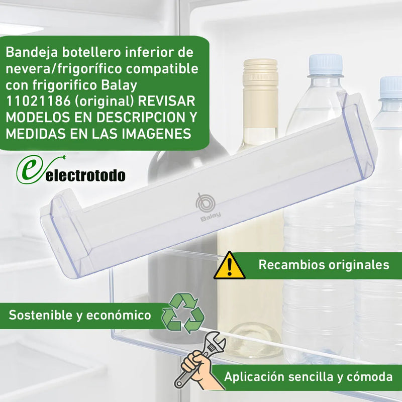 Balay 11021186 Unteres Flaschenfach für Kühlschrank