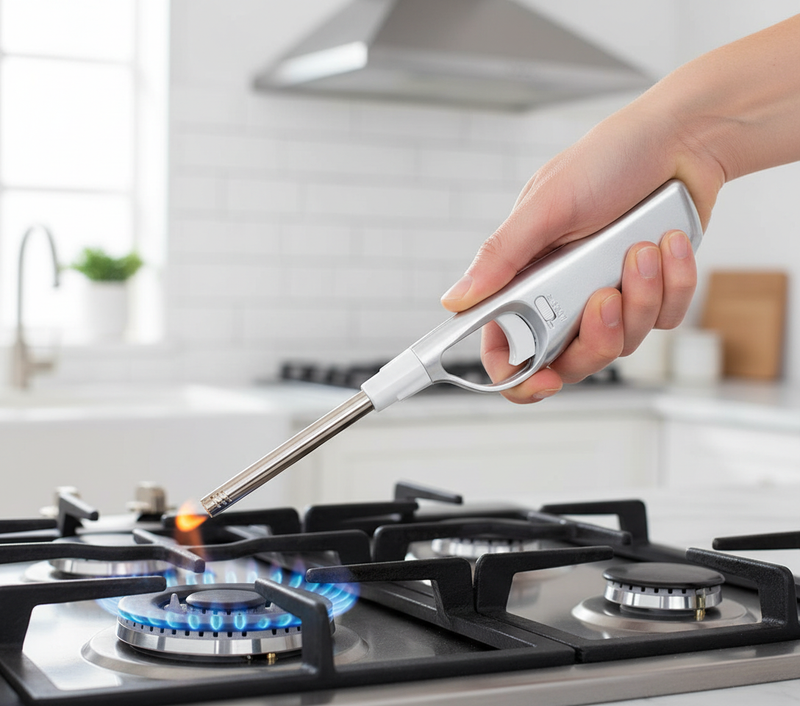 Encendedor LACOR encendiendo cocina de gas