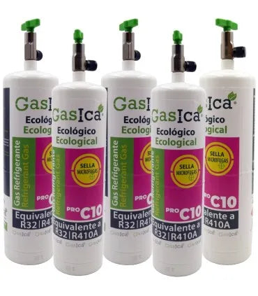 Pack 5 botellas gas refrigerante GASICA PRO C10 - R32 R410A