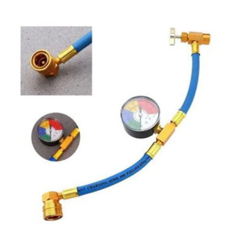 Laderschlauch mit Druckmesser R134 für Autos (1/4" Schlüssel)