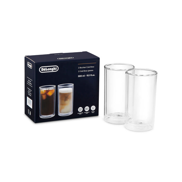 Set mit 2 doppelwandigen Gläsern für Delonghi Kaffeemaschine AS00004179